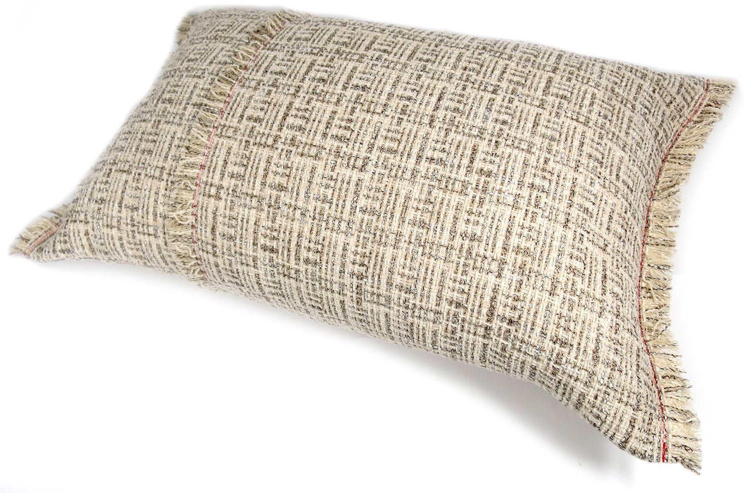 The Jacquard ジャカードフリンジクッション ベージュ 60(64)×40cm 中材付 - HOUSE OF JAPAN Shop