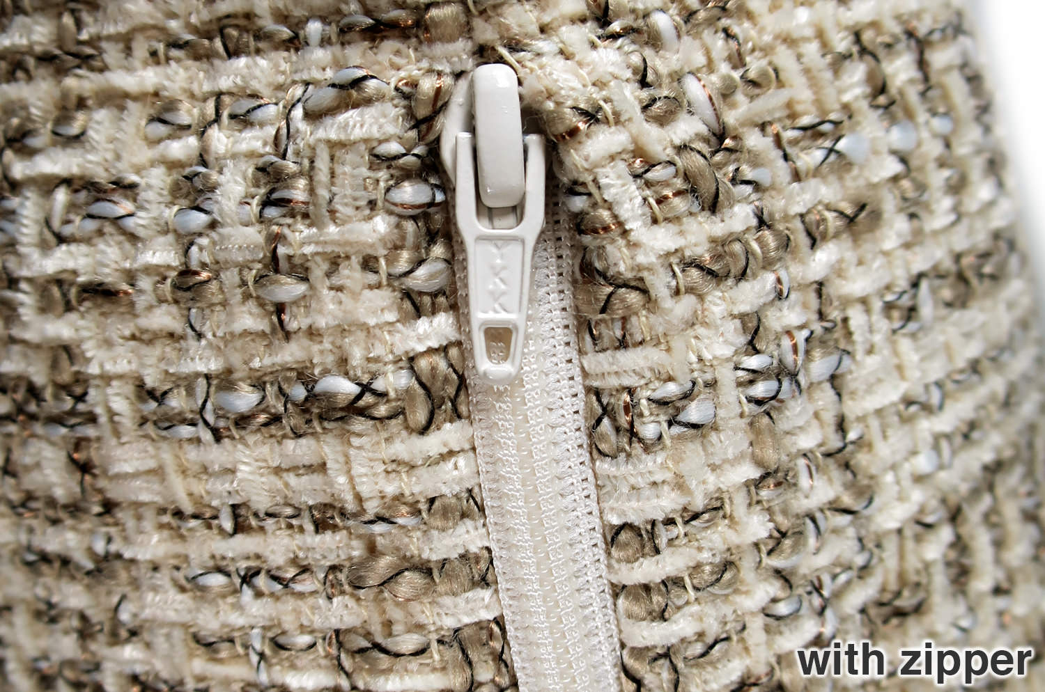 The Jacquard ジャカードフリンジクッション ベージュ 60(64)×40cm 中材付 - HOUSE OF JAPAN Shop