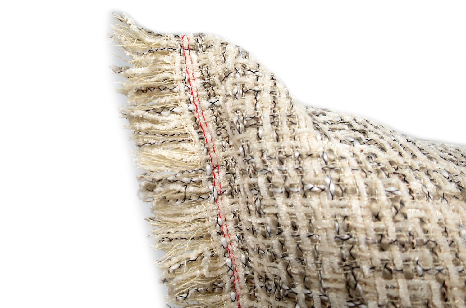 The Jacquard ジャカードフリンジクッション ベージュ 60(64)×40cm 中材付 - HOUSE OF JAPAN Shop