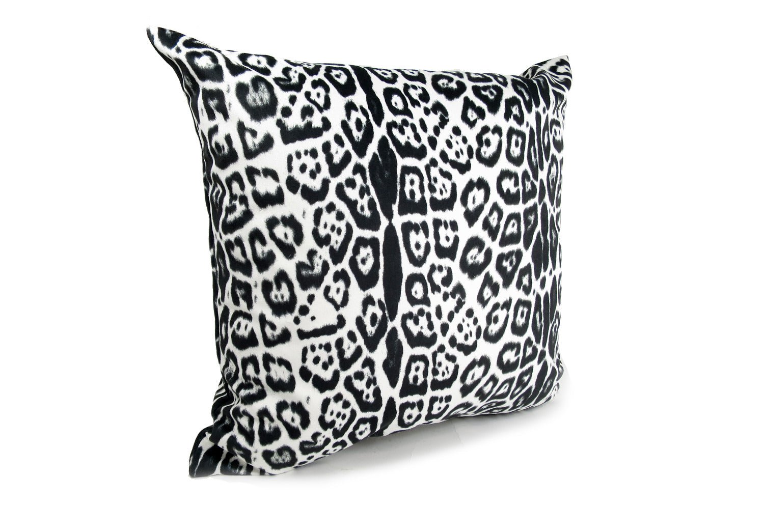 The Jaguar スペイン製起毛スエードタッチ ジャガー柄クッションカバー ホワイト&ブラック 45×45cm - HOUSE OF JAPAN Shop