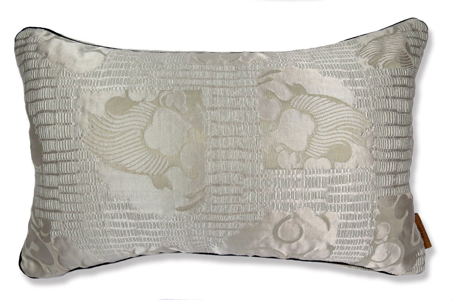 The JINHUA GHIACCIO アルマーニカーザ ジンファ パイピングクッション(グレージュ) 48×30cm 中材付 - HOUSE OF JAPAN Shop