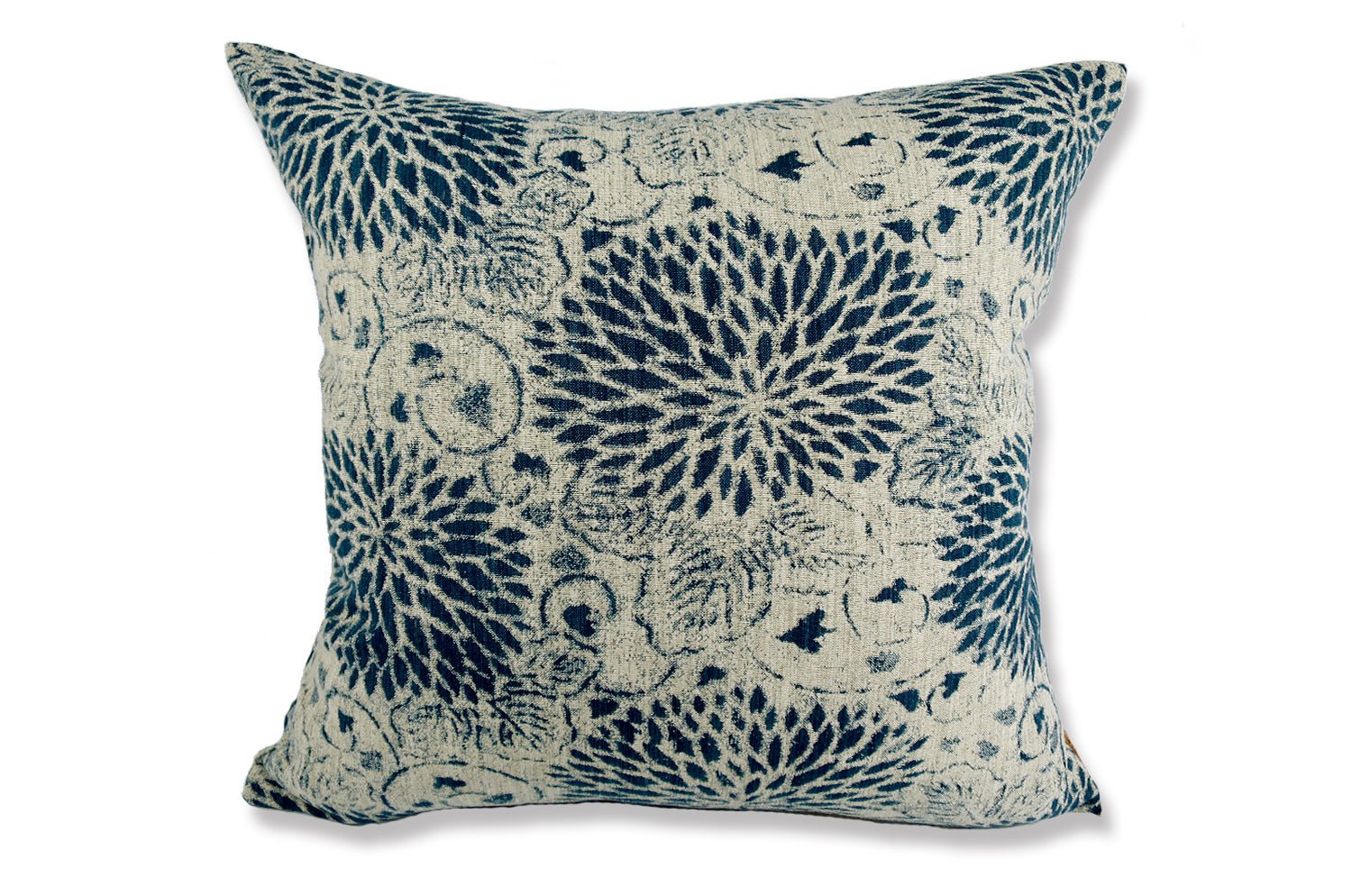 The KAIZU FLORAL - AGED PORCELAIN ラルフローレンファブリック クッションカバー 50×50cm - HOUSE OF JAPAN Shop