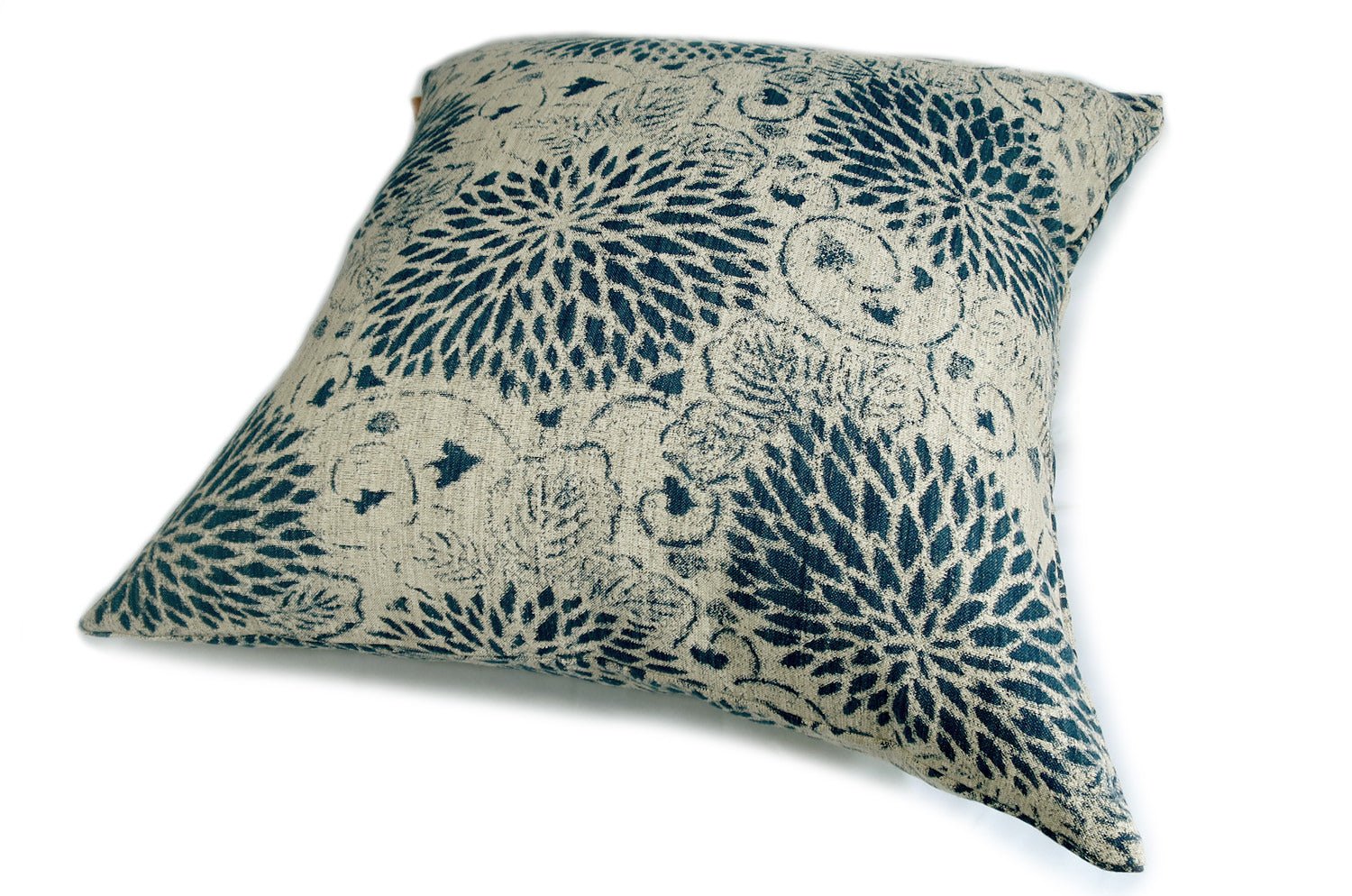 The KAIZU FLORAL - AGED PORCELAIN ラルフローレンファブリック クッションカバー 50×50cm - HOUSE OF JAPAN Shop