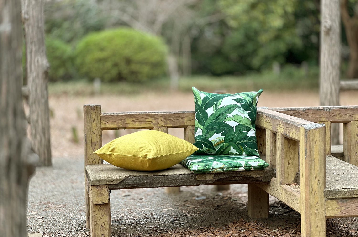 The KEY シャインクッションカバー (マスタード) 45×45cm - HOUSE OF JAPAN Shop