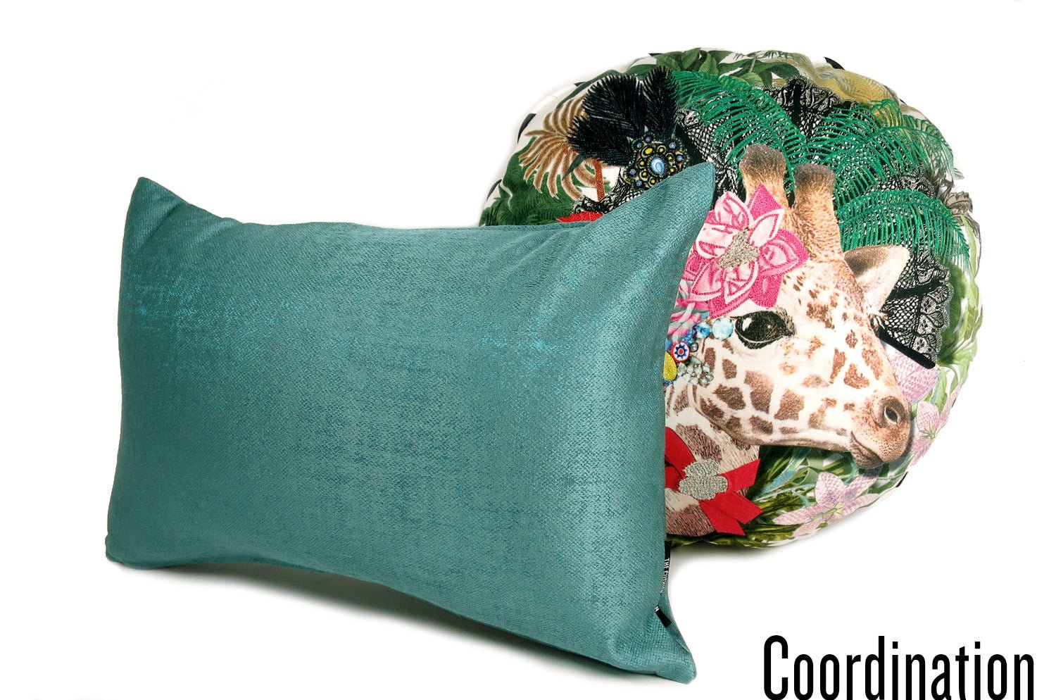 The KEY シャインクッション (バルテック) bluegreen 45×30cm 中材付 - HOUSE OF JAPAN Shop