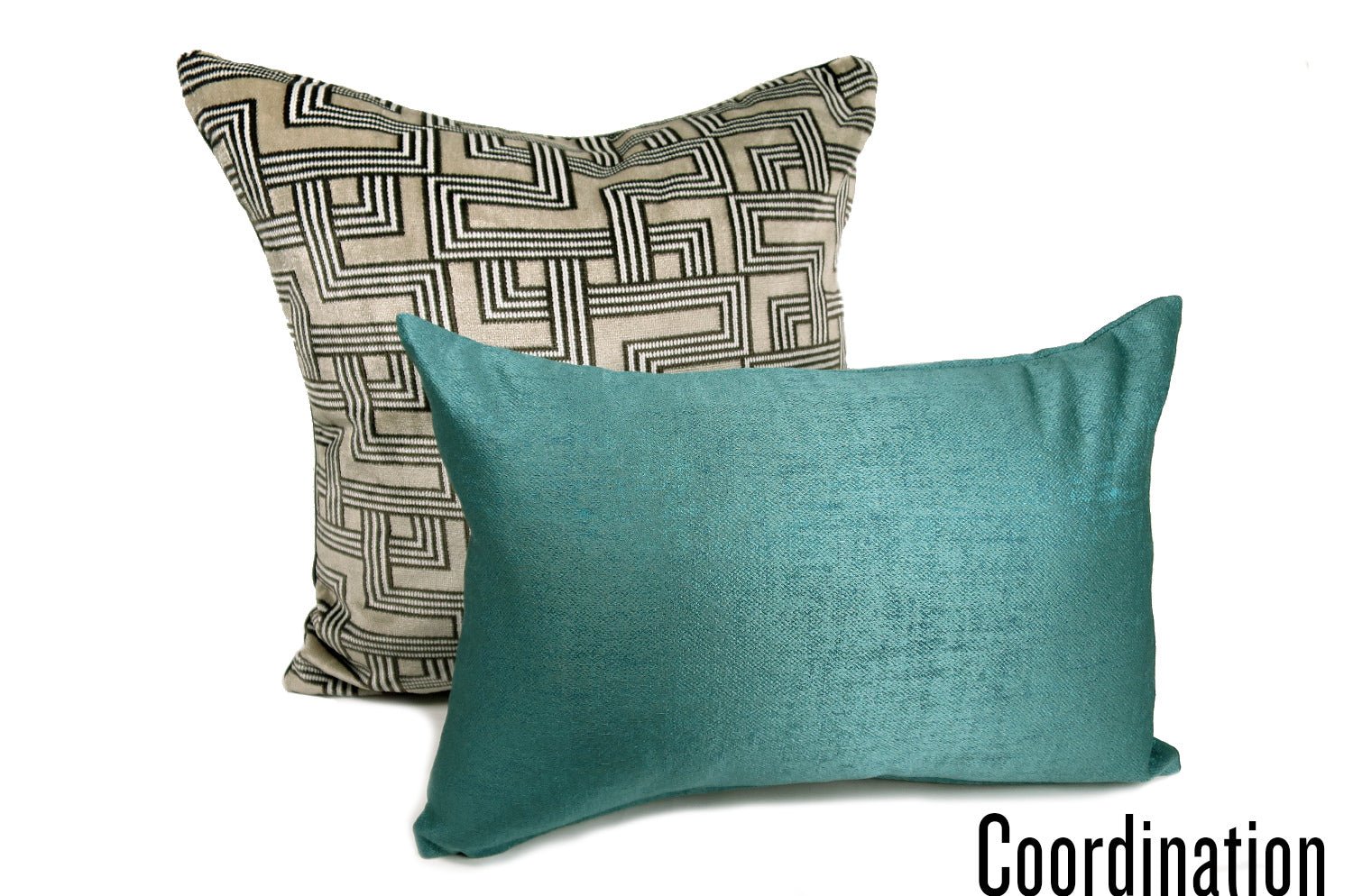 The KEY シャインクッション (バルテック) bluegreen 45×30cm 中材付 - HOUSE OF JAPAN Shop