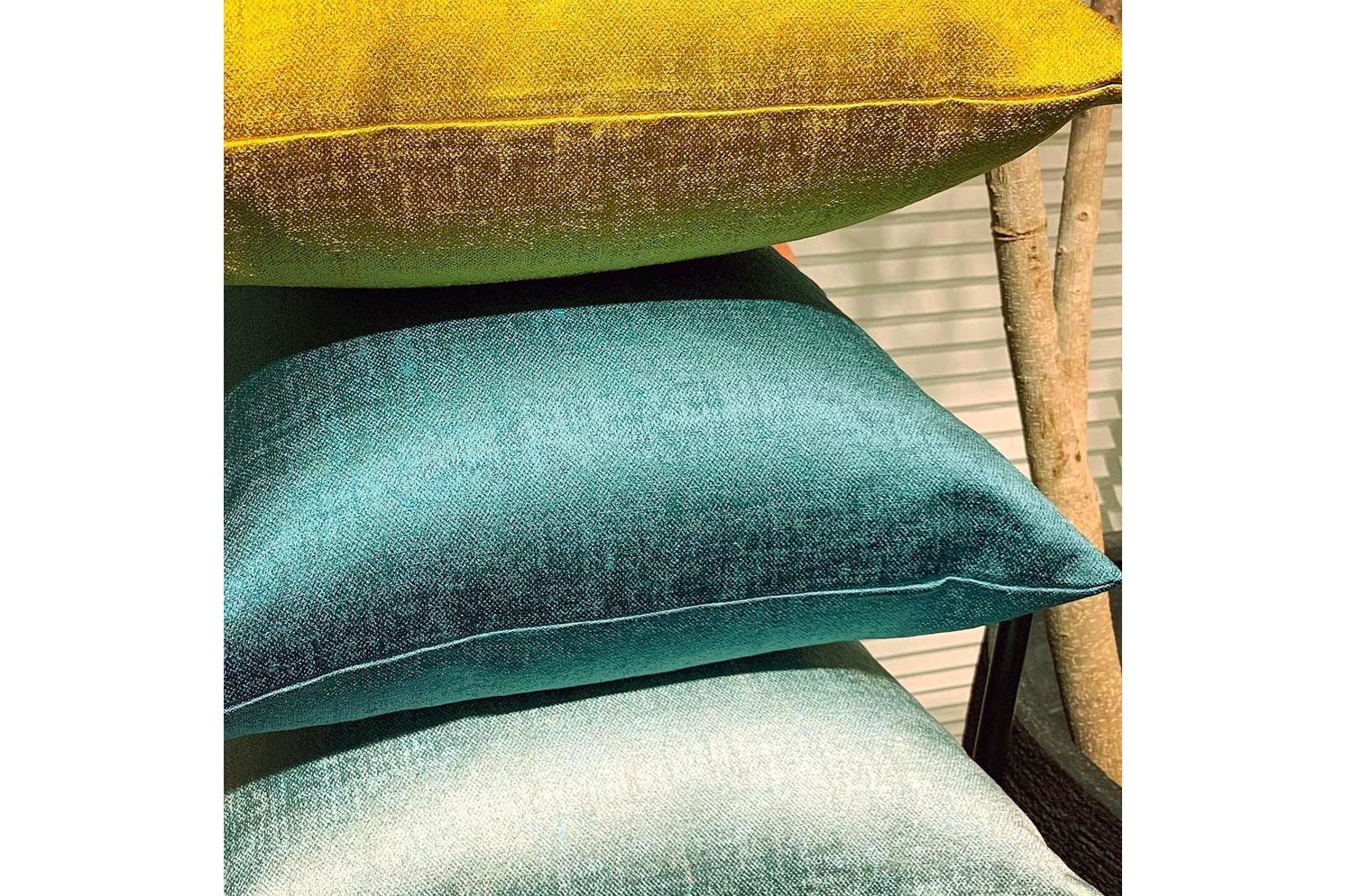 The KEY シャインクッションカバー (バルテック) bluegreen 45×45cm - HOUSE OF JAPAN Shop