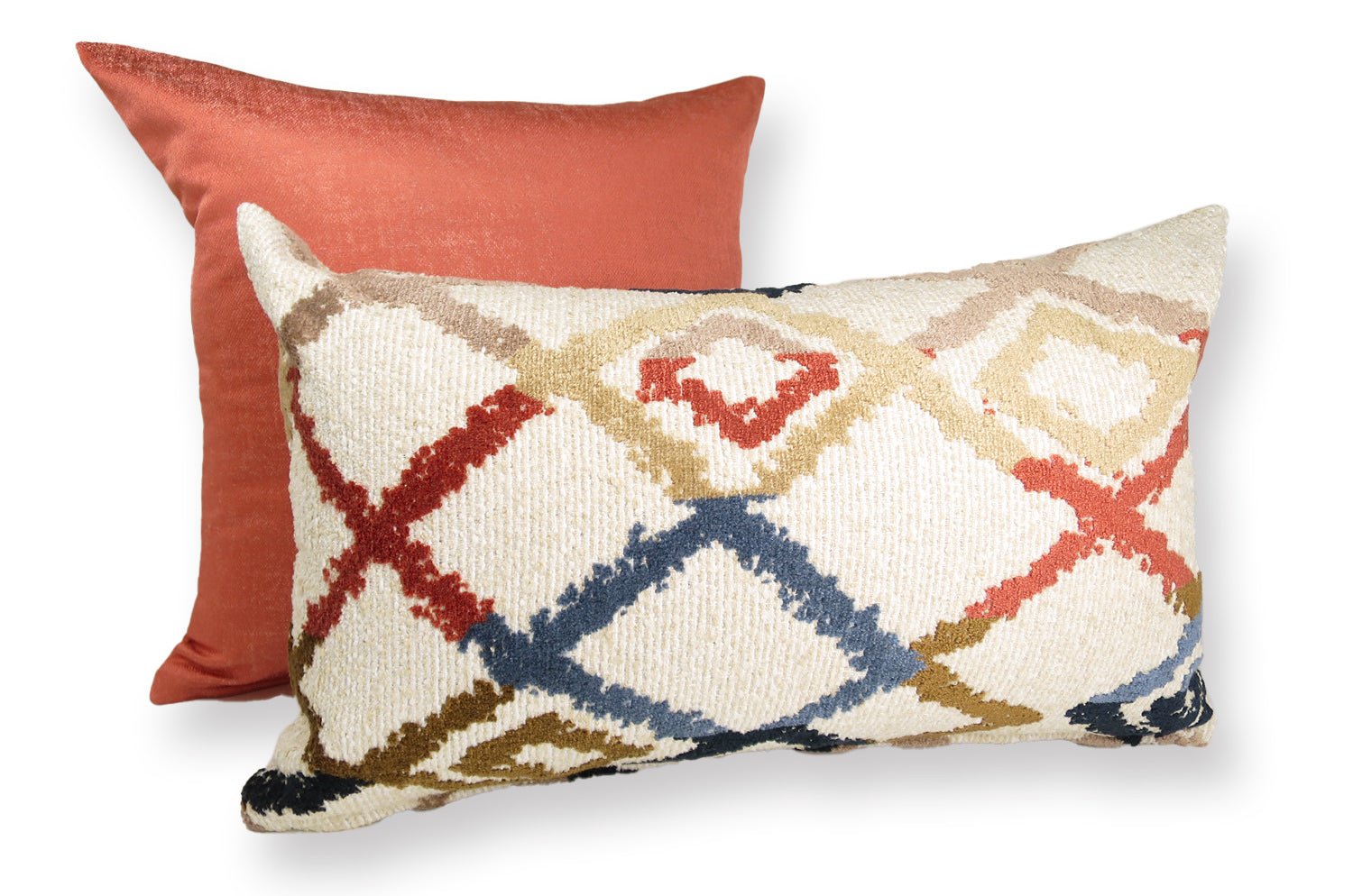 The KHEOPS ケオプス フレンチブークレ ダイヤモンド柄横長クッション 51×32cm 中材付 - HOUSE OF JAPAN Shop