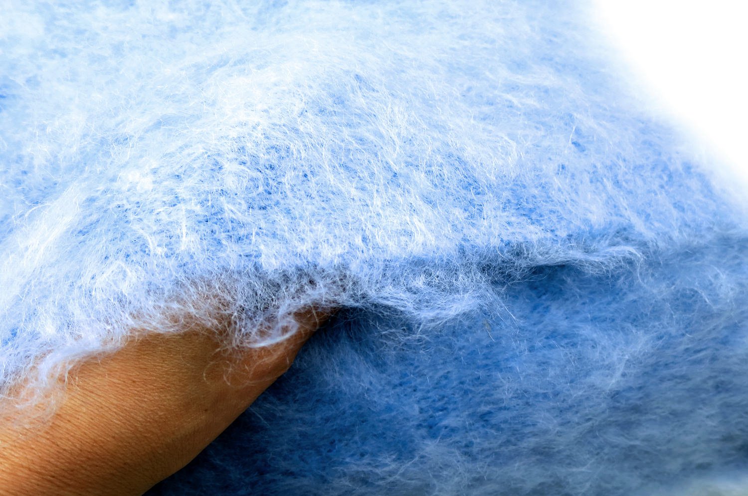 The Kid Mohair BALMUIR キッドモヘア クッションカバー ブルー 50×50cm - HOUSE OF JAPAN Shop