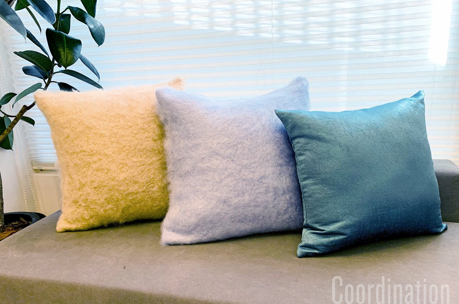 The Kid Mohair BALMUIR キッドモヘアクッションカバー (ベージュ) 50×50cm - HOUSE OF JAPAN Shop