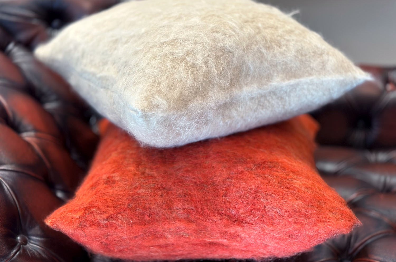 The Kid Mohair BALMUIRキッドモヘアクッションカバー ブリック 50×50cm - HOUSE OF JAPAN Shop