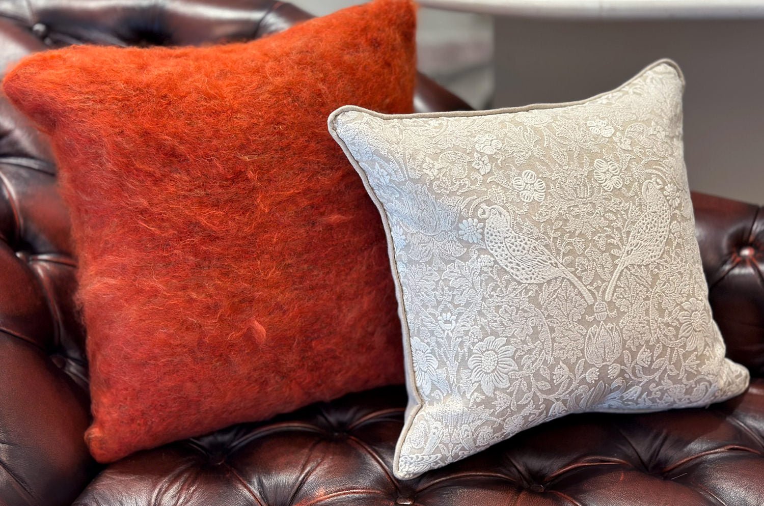 The Kid Mohair BALMUIRキッドモヘアクッションカバー ブリック 50×50cm - HOUSE OF JAPAN Shop