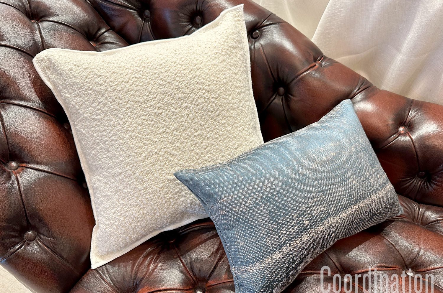 The KIM スモーキーストライプ クッション (ビリジアングリーン) 45×30cm 中材付 - HOUSE OF JAPAN Shop