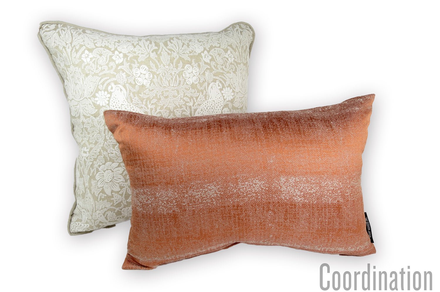 The KIM スモーキーストライプ クッション (マルサラブリック) 45×30cm 中材付 - HOUSE OF JAPAN Shop