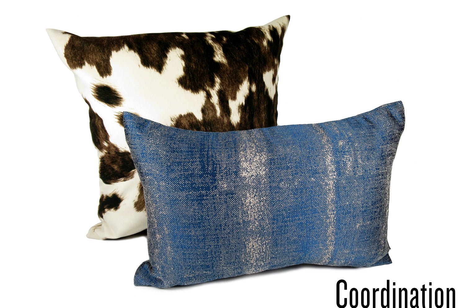 The KIM スモーキーストライプ クッション (マジョルカブルー) 45×30cm 中材付 - HOUSE OF JAPAN Shop