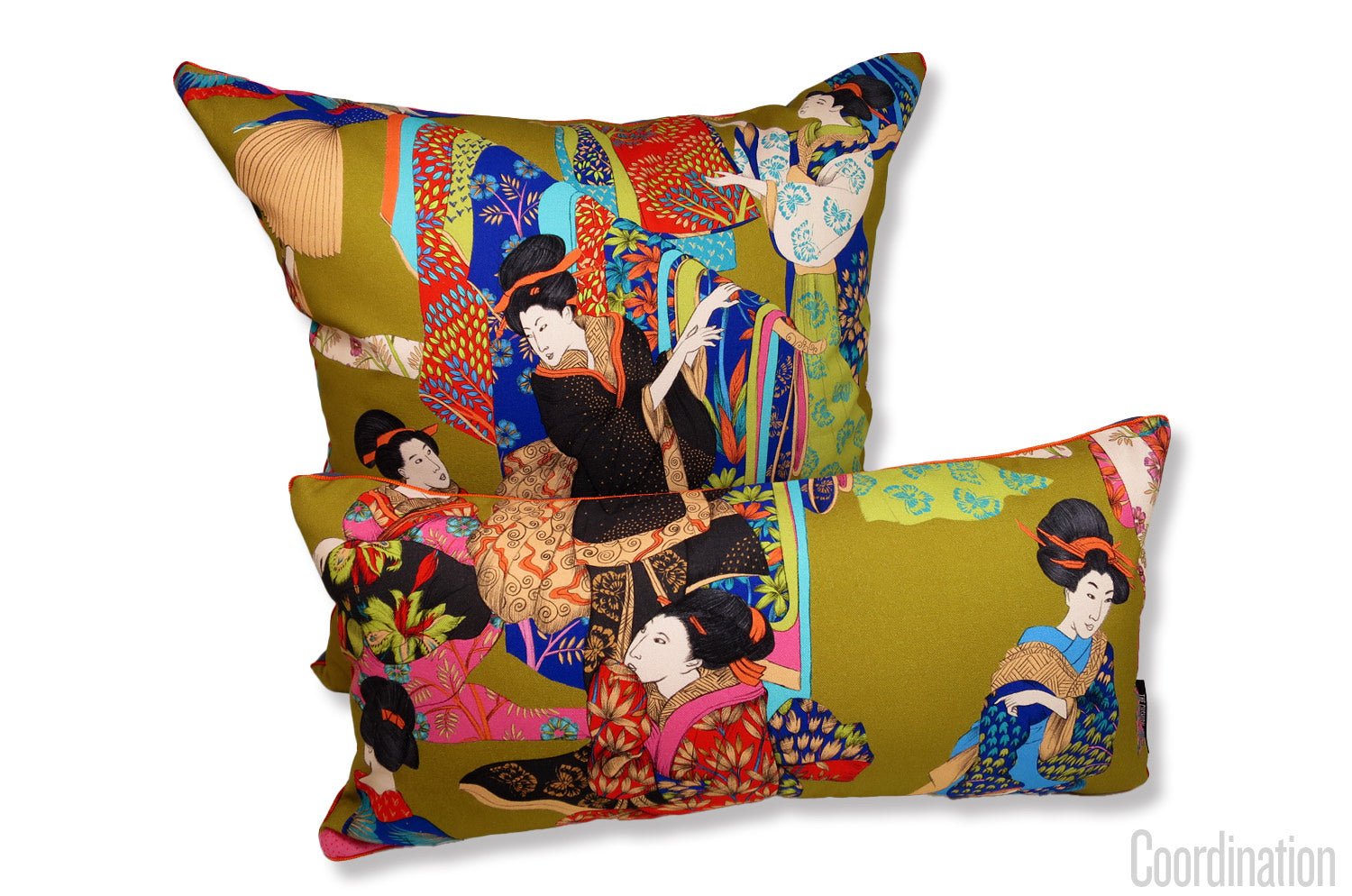 The KIMONO フレンンチコットン キモノ ビッグ クッション 60×60cm 中材付 - HOUSE OF JAPAN Shop