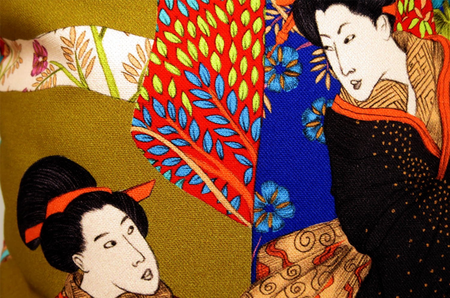 The KIMONO フレンンチコットン キモノ ビッグ クッション 60×60cm 中材付 - HOUSE OF JAPAN Shop