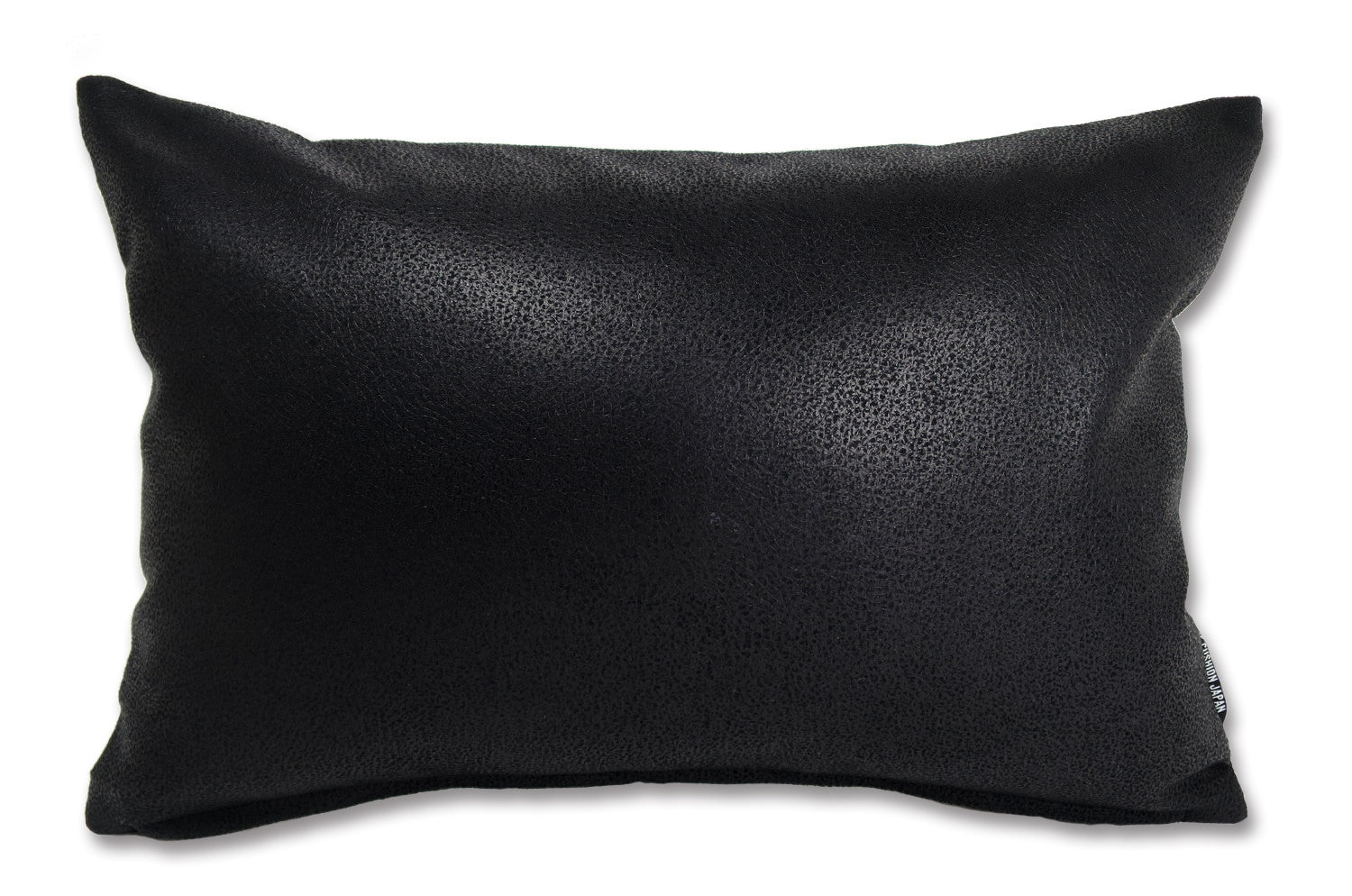 The KongoLeather ブラックレザー&ラッカーニジップクッション 45×30cm 中材付 - HOUSE OF JAPAN Shop