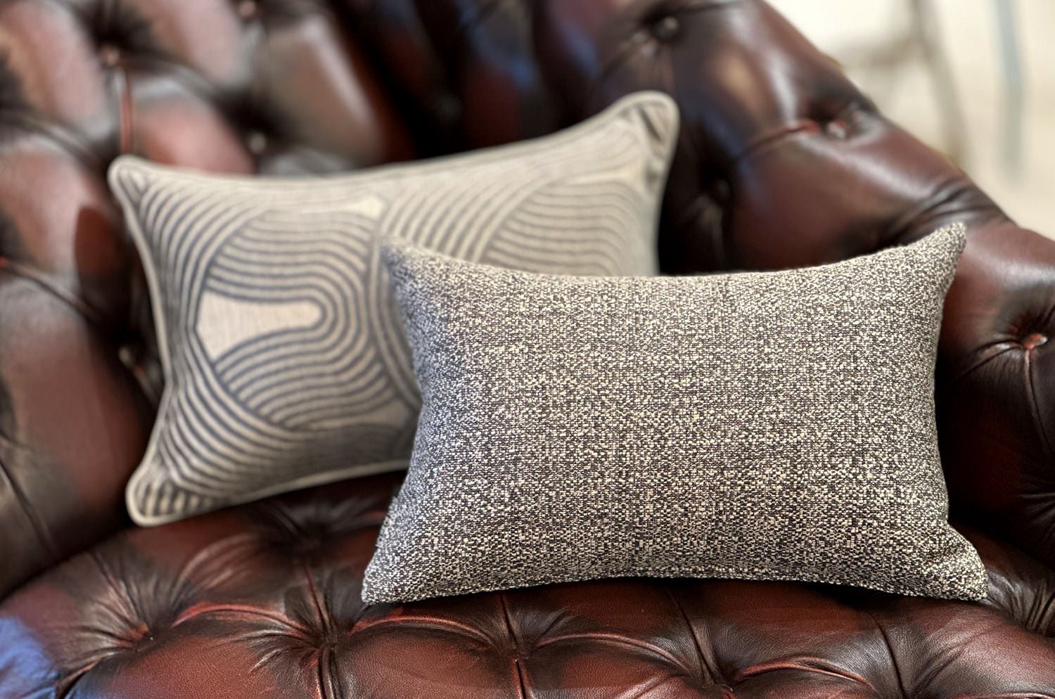 The Kurimi クルミ ジャガード クッション 45×30cm 中材付 - HOUSE OF JAPAN Shop