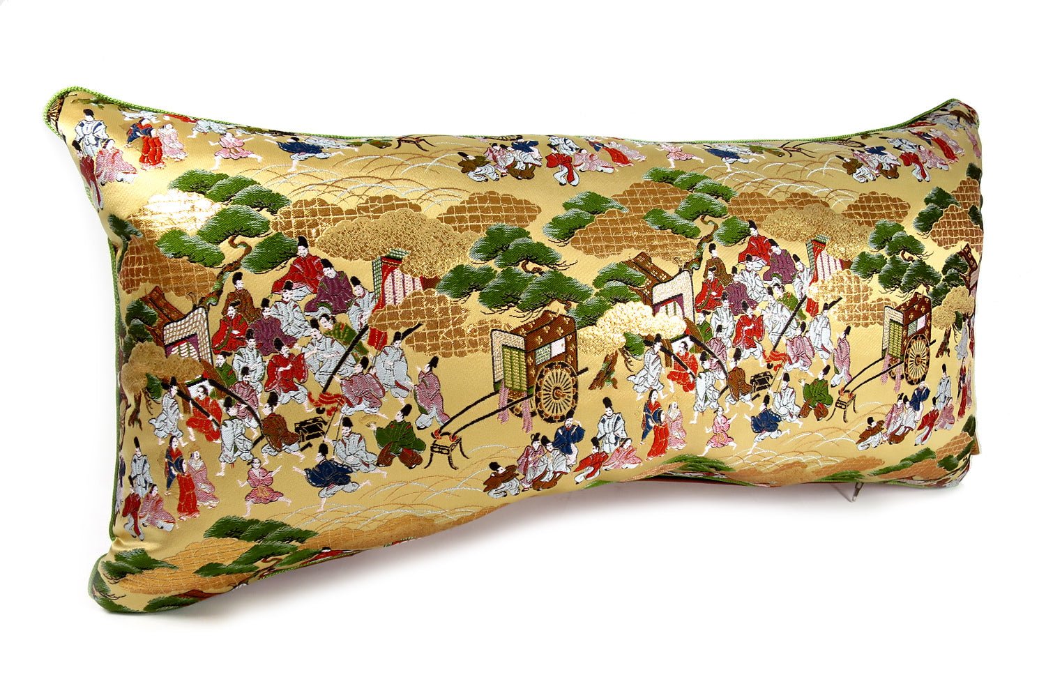 The Kyoto GOSHOGURUMA 平安御所車 西陣織クッション 60×30cm 中材付 - HOUSE OF JAPAN Shop