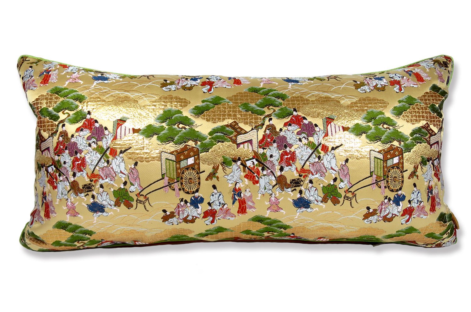 The Kyoto GOSHOGURUMA 平安御所車 西陣織クッション 60×30cm 中材付 - HOUSE OF JAPAN Shop