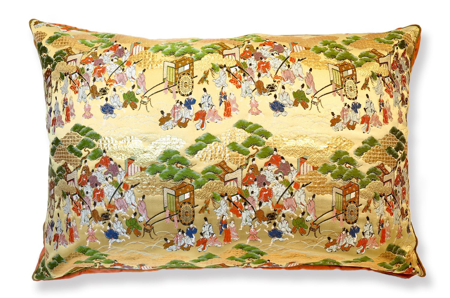 The Kyoto GOSHOGURUMA 平安御所車 西陣織ビッグクッション 67×45×5cm 中材付 - HOUSE OF JAPAN Shop