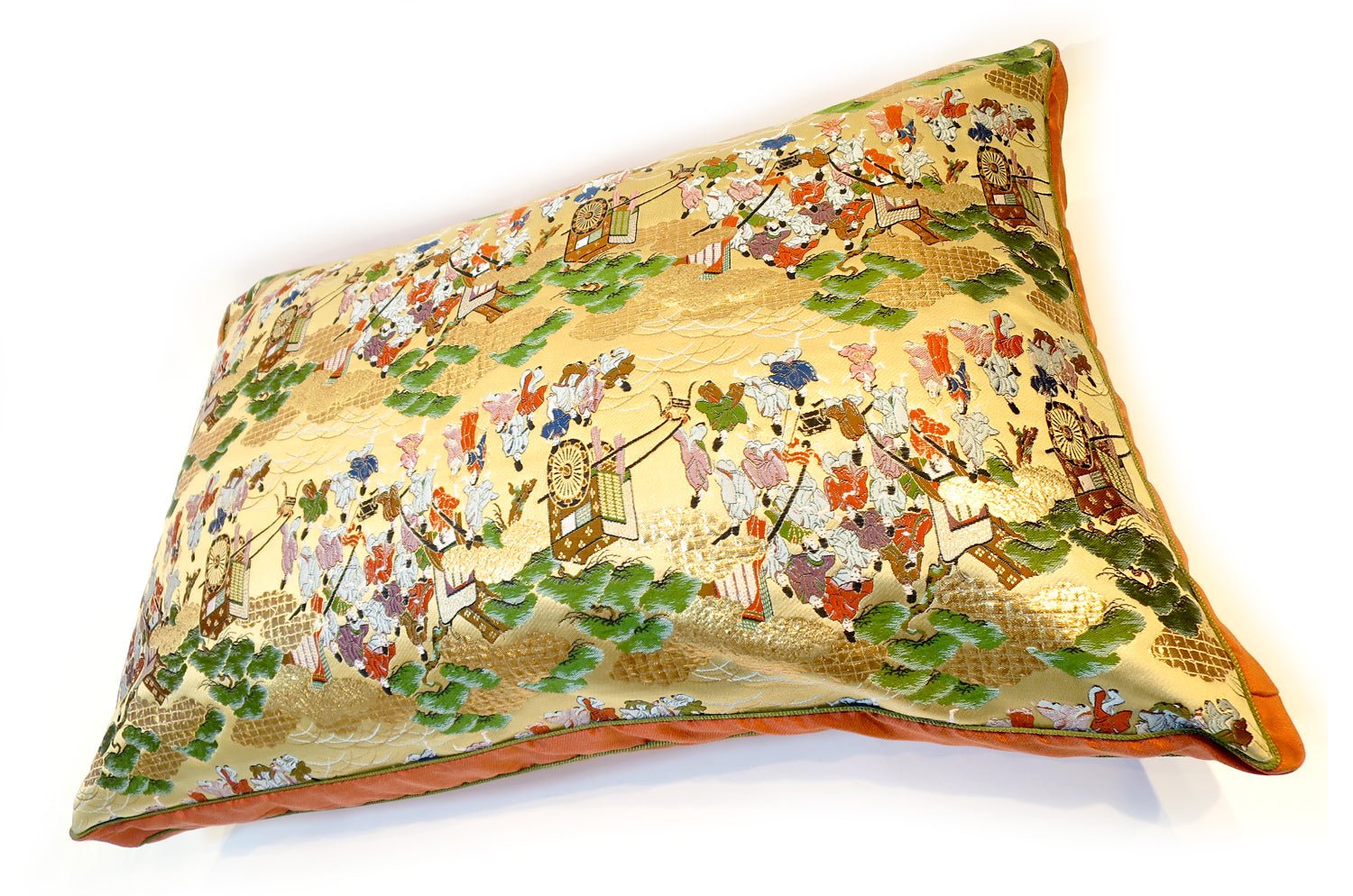 The Kyoto GOSHOGURUMA 平安御所車 西陣織ビッグクッション 67×45×5cm 中材付 - HOUSE OF JAPAN Shop