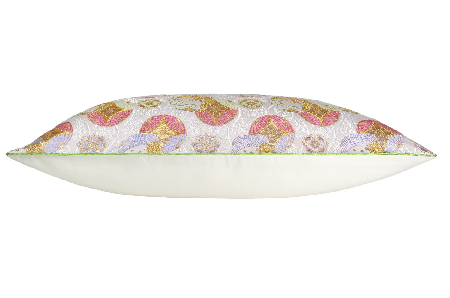 The Kyoto TSURUKAME 鶴亀立涌文様 西陣織 クッション 65×33cm 中材付 - HOUSE OF JAPAN Shop