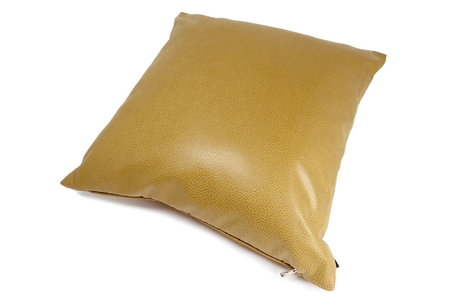 The Leather キャメルレザー&ラッカーニジップクッション 45×45cm - HOUSE OF JAPAN Shop