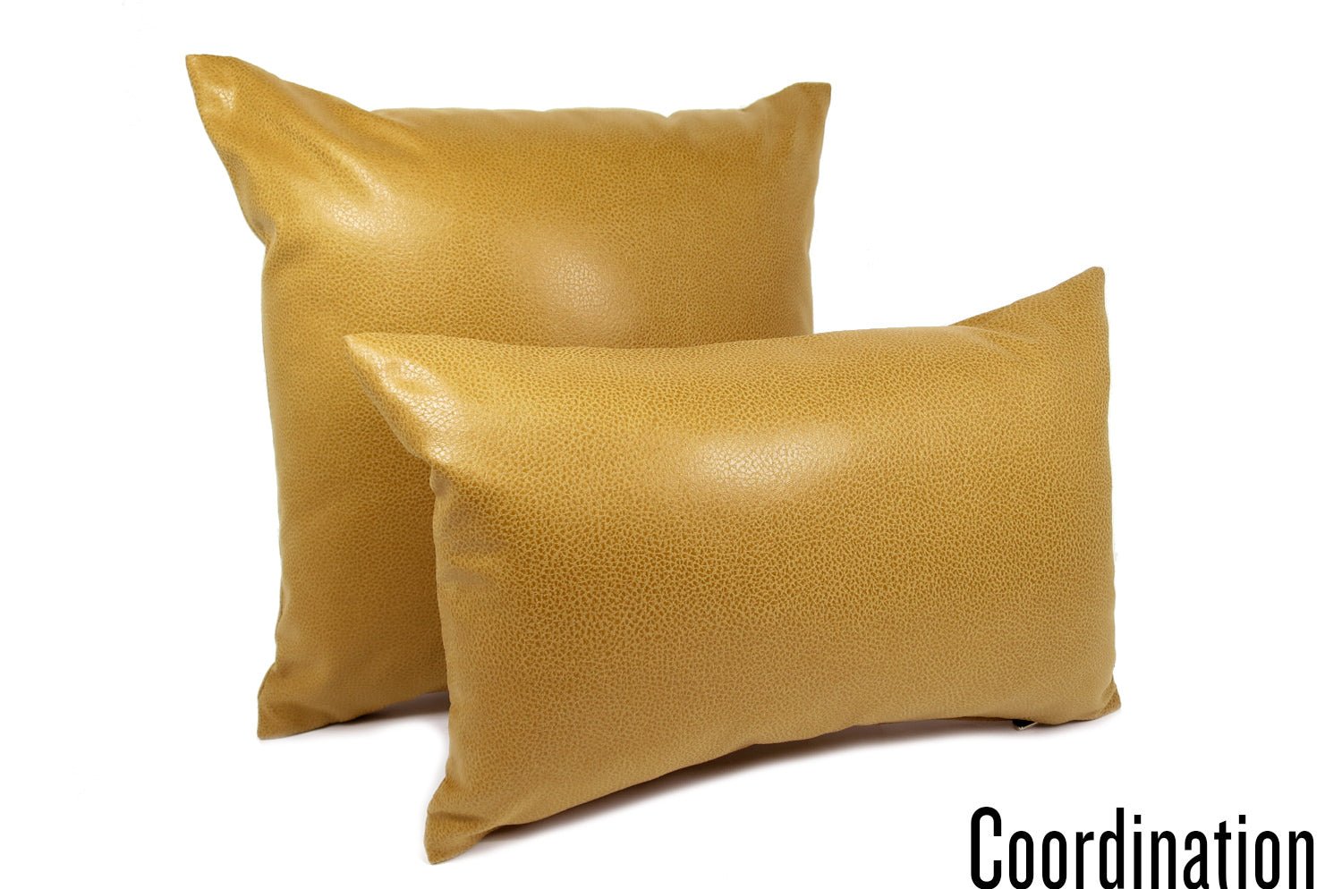 The Leather キャメルレザー&ラッカーニジップクッション 45×45cm - HOUSE OF JAPAN Shop