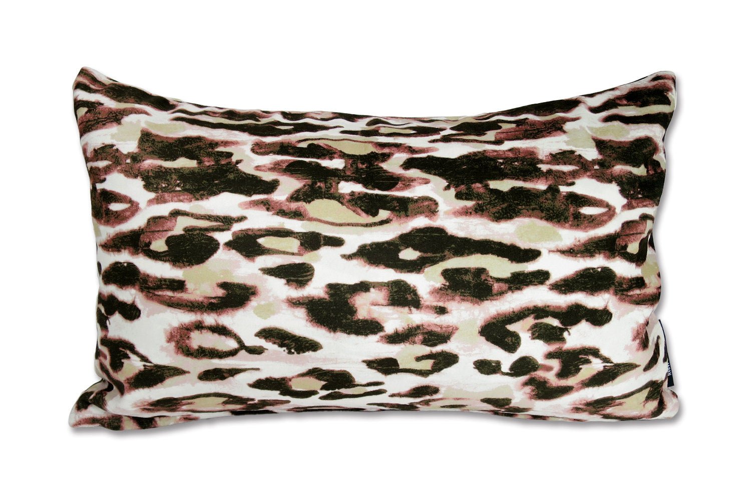 The Leopard Burgundy スペイン製起毛スエードタッチ レオパード柄クッション (バーガンディ)50×30cm 中材付 - HOUSE OF JAPAN Shop