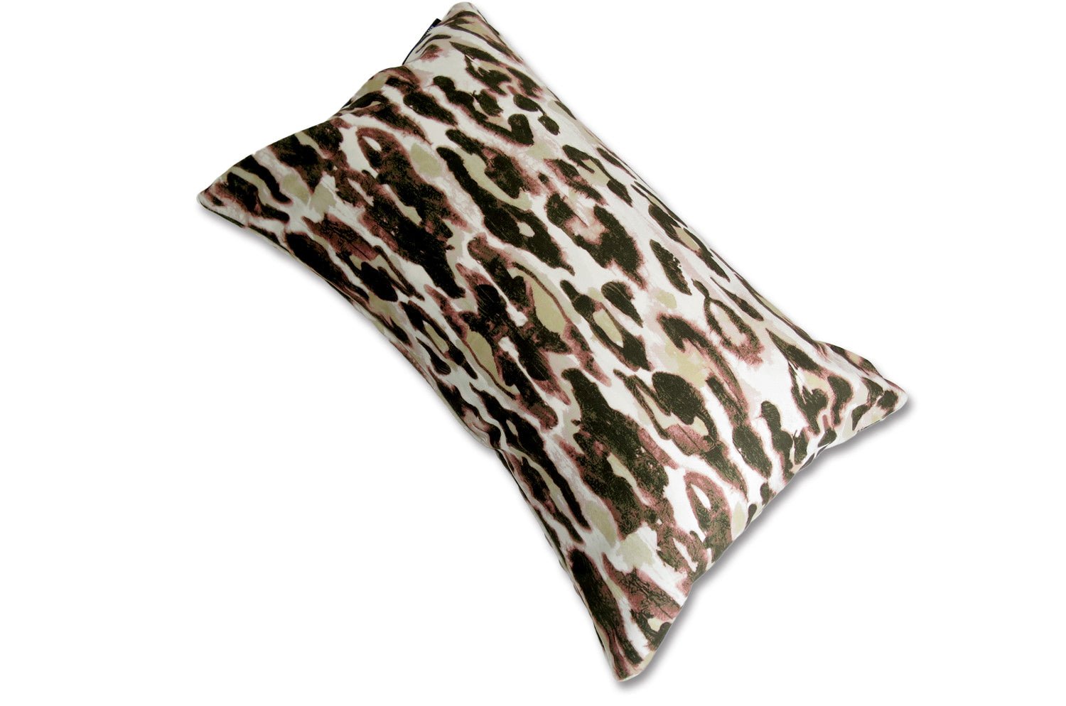 The Leopard Burgundy スペイン製起毛スエードタッチ レオパード柄クッション (バーガンディ)50×30cm 中材付 - HOUSE OF JAPAN Shop