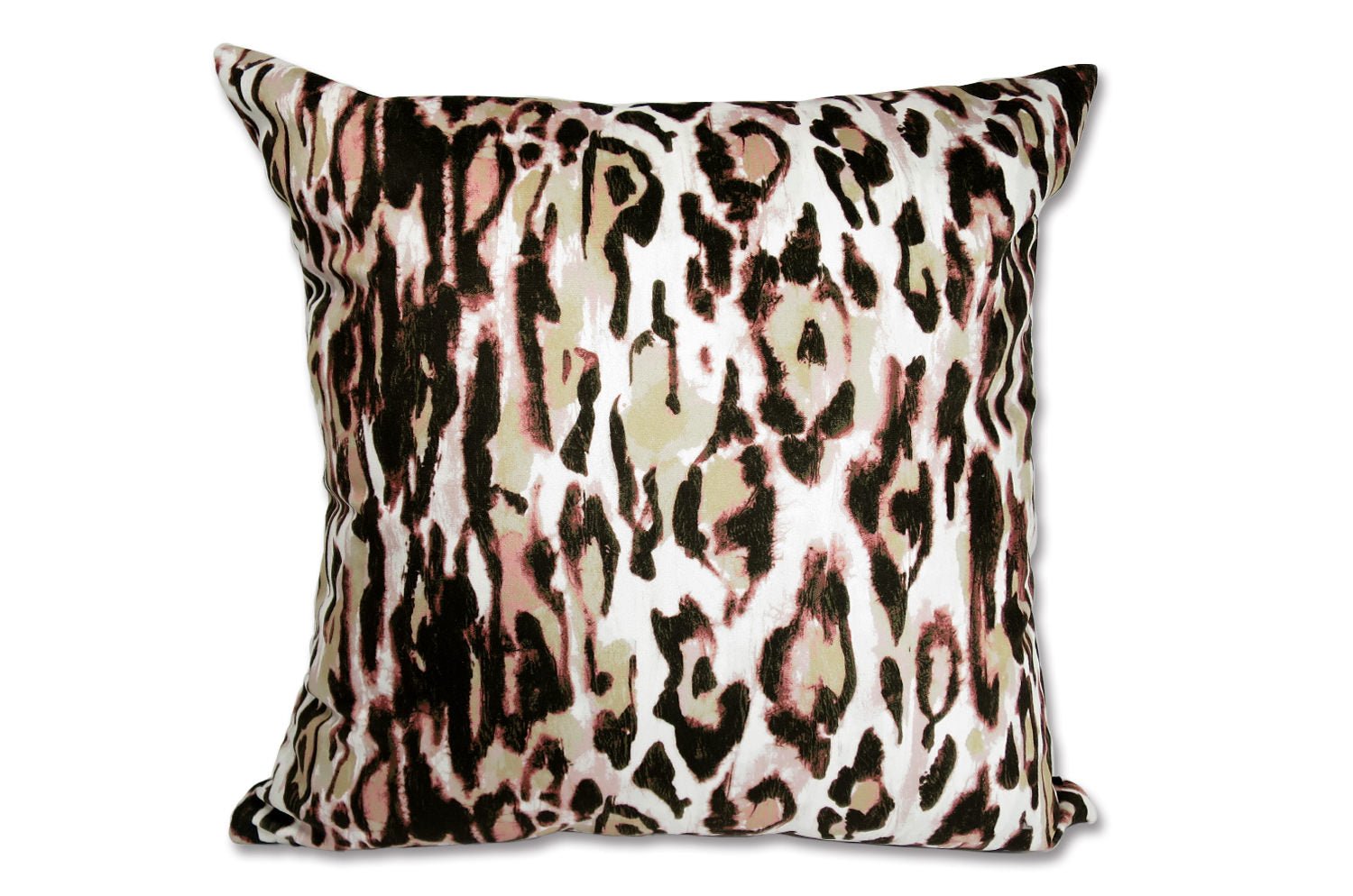 The Leopard Burgundyスペイン製起毛スエードタッチ レオパード柄クッションカバー(バーガンディ) 50×50cm - HOUSE OF JAPAN Shop