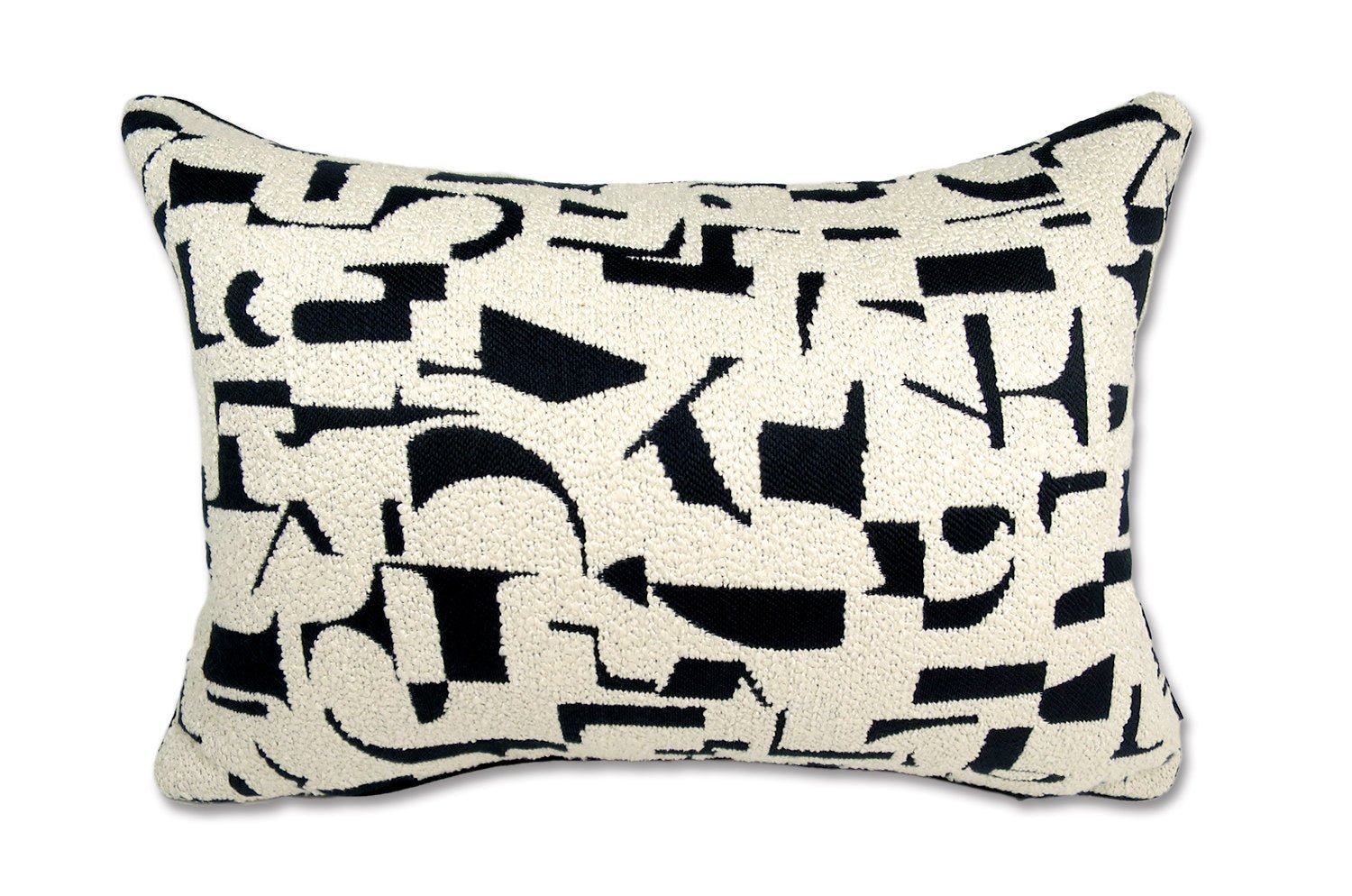 The LETTERS レターズ フレンチジャカード クッション (ノワール) 45×30cm 中材付 - HOUSE OF JAPAN Shop