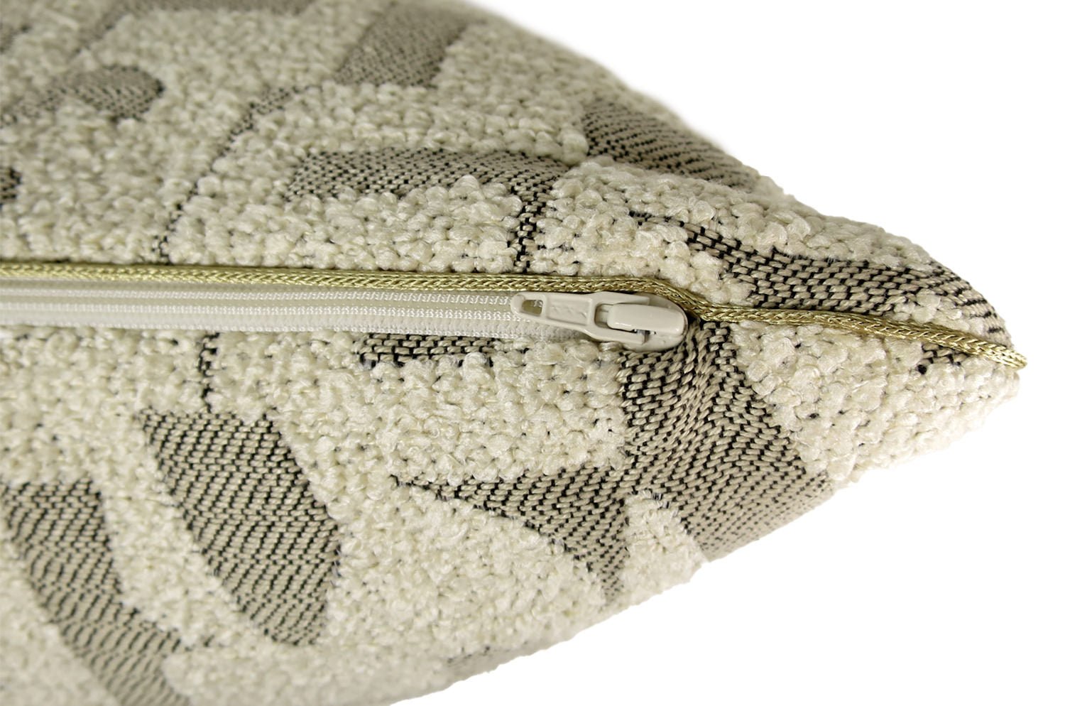 The LETTERS レターズ フレンチ ジャカード クッションカバー (ナチュラル) 45×45cm - HOUSE OF JAPAN Shop