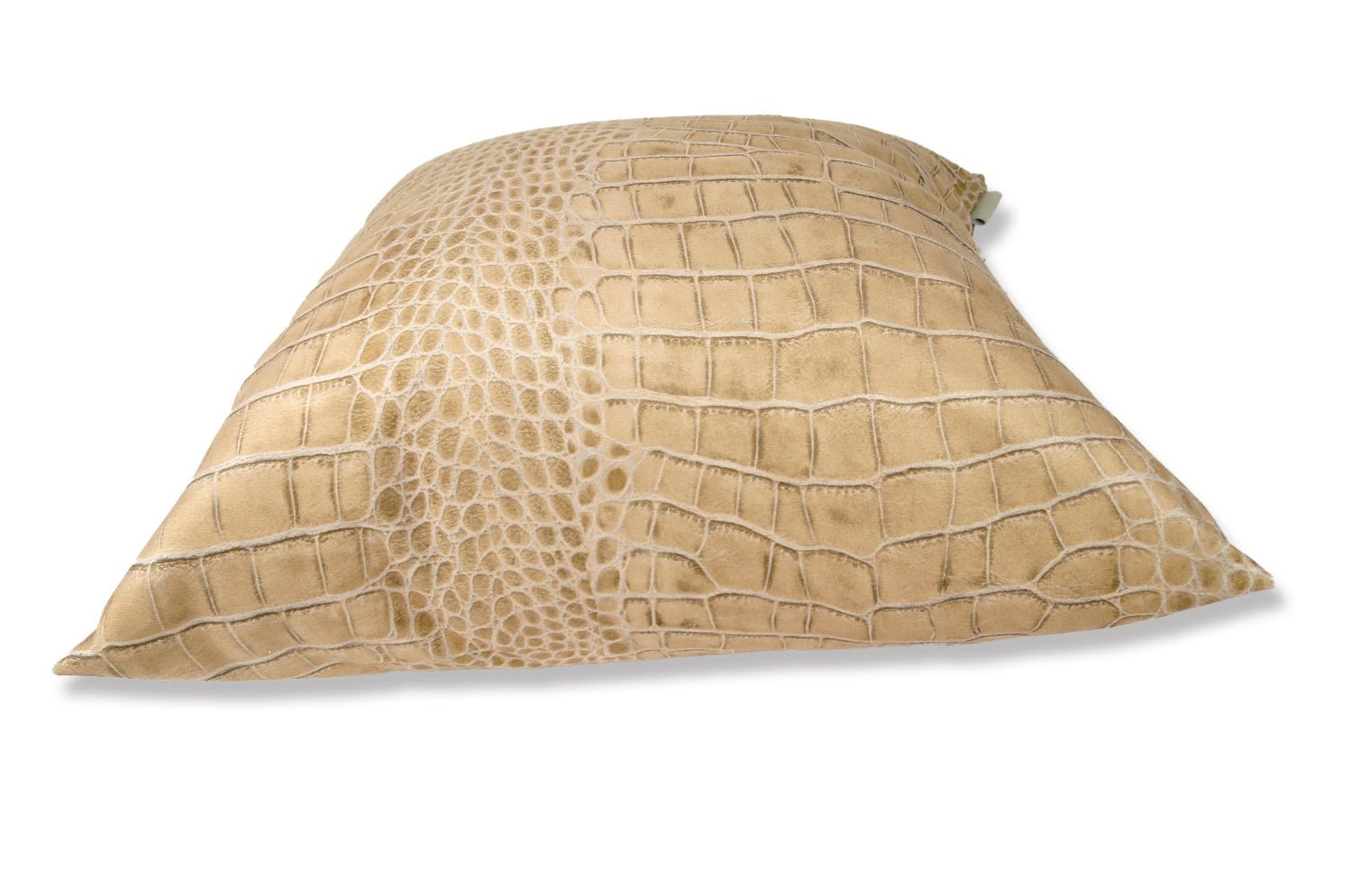 The Light beige Crocodile スペイン製 起毛スエード調 クロコダイル柄クッションカバー ベージュ 50×50cm - HOUSE OF JAPAN Shop