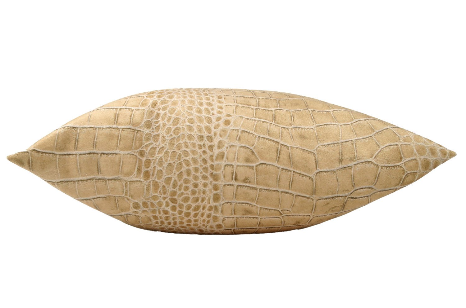 The Light beige Crocodile スペイン製 起毛スエード調 クロコダイル柄クッションカバー ベージュ 50×50cm - HOUSE OF JAPAN Shop