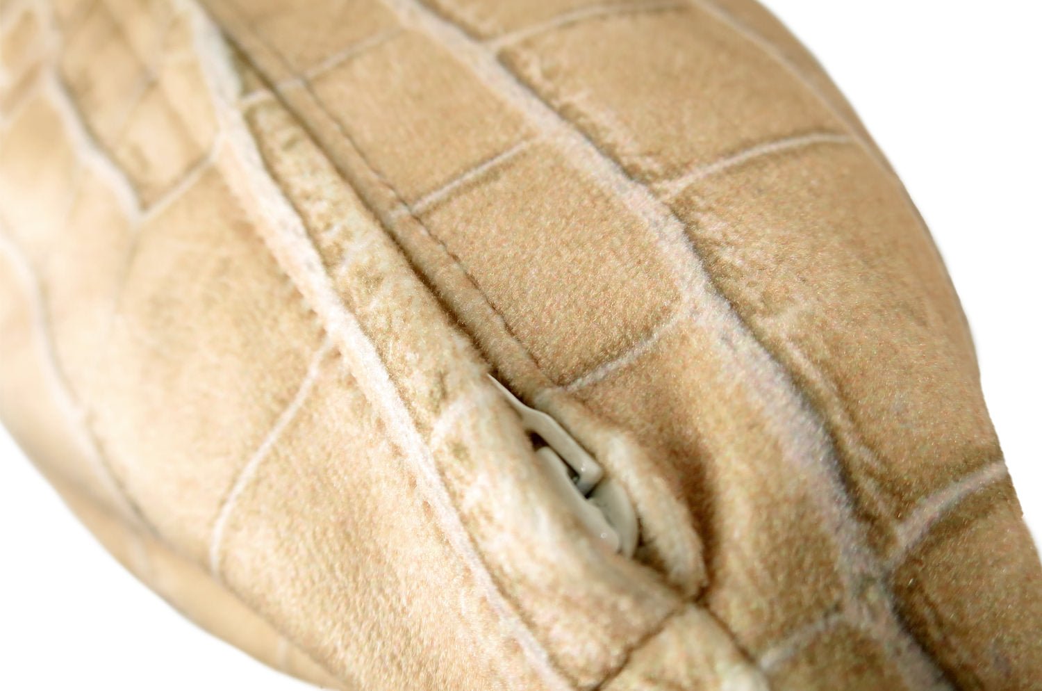 The Light beige Crocodile スペイン製 起毛スエード調 クロコダイル柄クッションカバー ベージュ 50×50cm - HOUSE OF JAPAN Shop