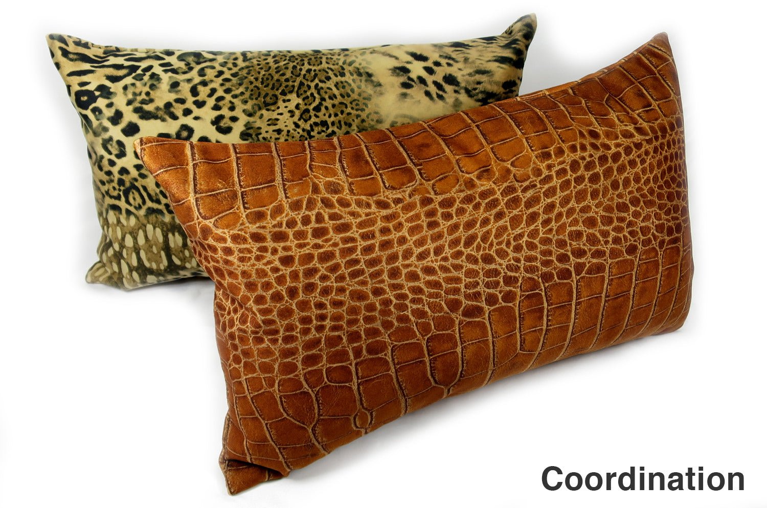 The Light brown Crocodile スペイン製 起毛スエード調 クロコダイル柄クッション ライトブラウン 50×30cm 中材付 - HOUSE OF JAPAN Shop