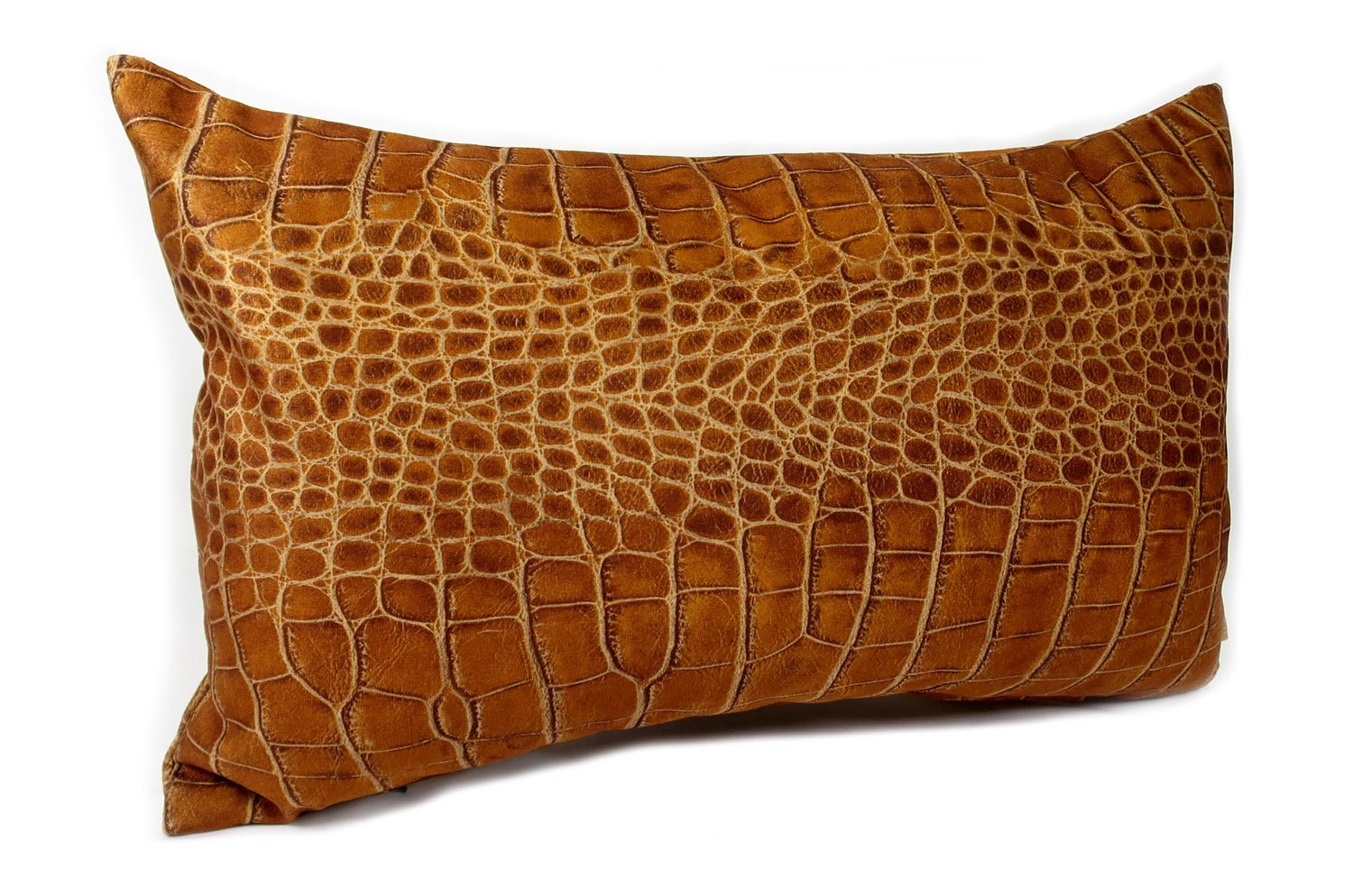 The Light brown Crocodile スペイン製 起毛スエード調 クロコダイル柄クッション ライトブラウン 50×30cm 中材付 - HOUSE OF JAPAN Shop