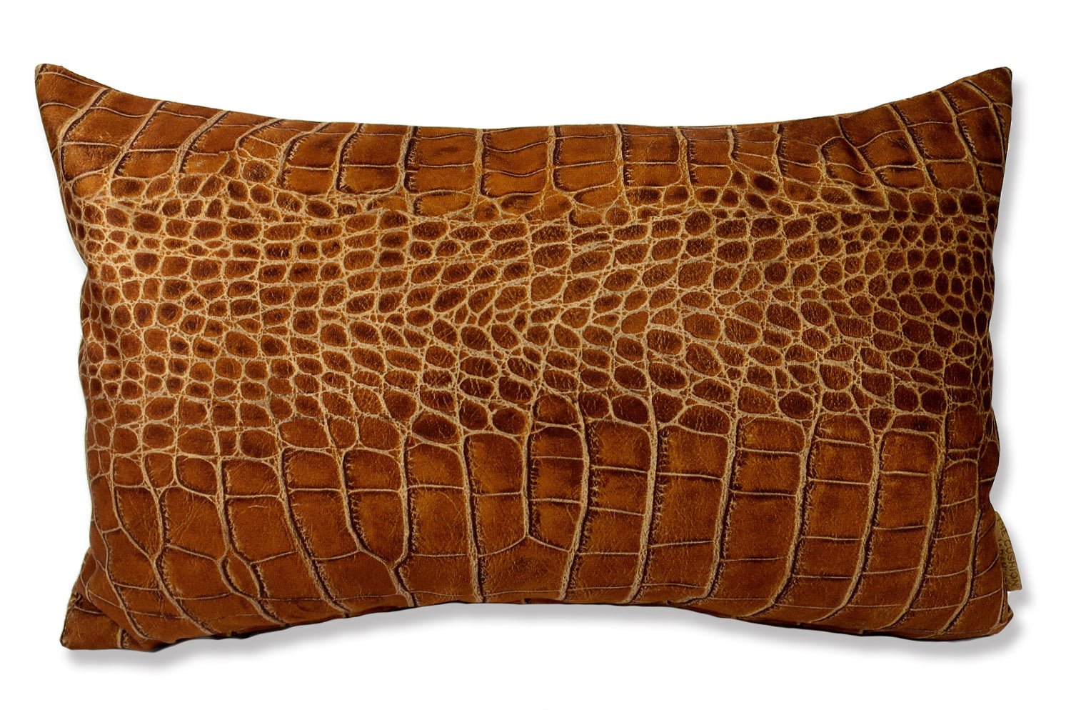 The Light brown Crocodile スペイン製 起毛スエード調 クロコダイル柄クッション ライトブラウン 50×30cm 中材付 - HOUSE OF JAPAN Shop