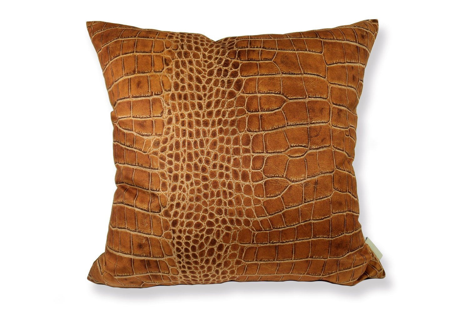 The Light brown Crocodile スペイン製 起毛スエード調 クロコダイル柄クッションカバー ライトブラウン 50×50cm - HOUSE OF JAPAN Shop