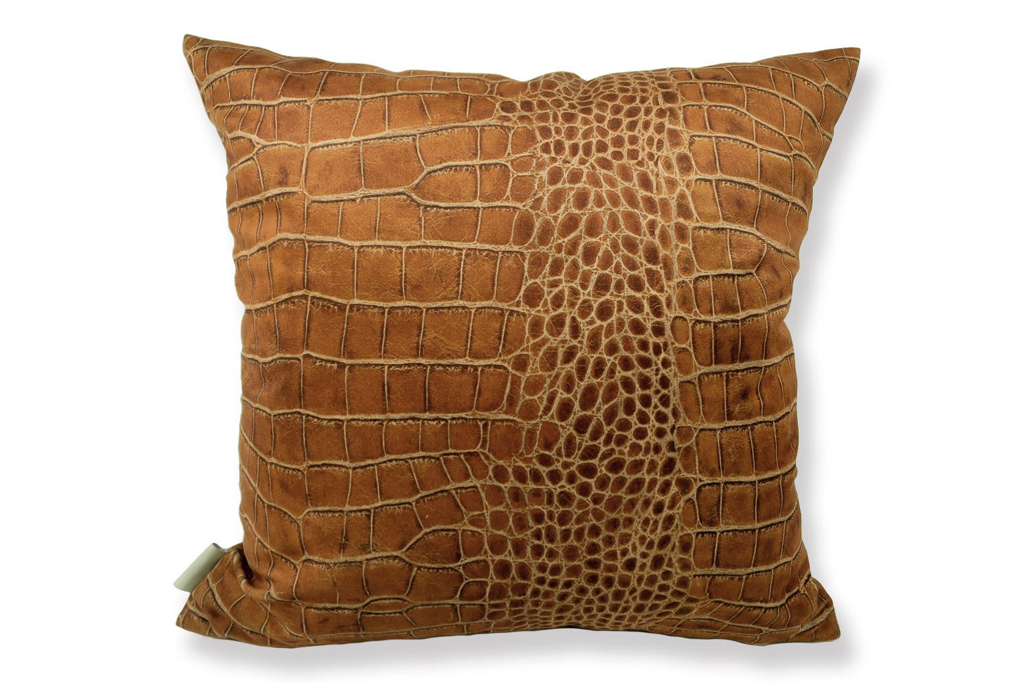 The Light brown Crocodile スペイン製 起毛スエード調 クロコダイル柄クッションカバー ライトブラウン 50×50cm - HOUSE OF JAPAN Shop