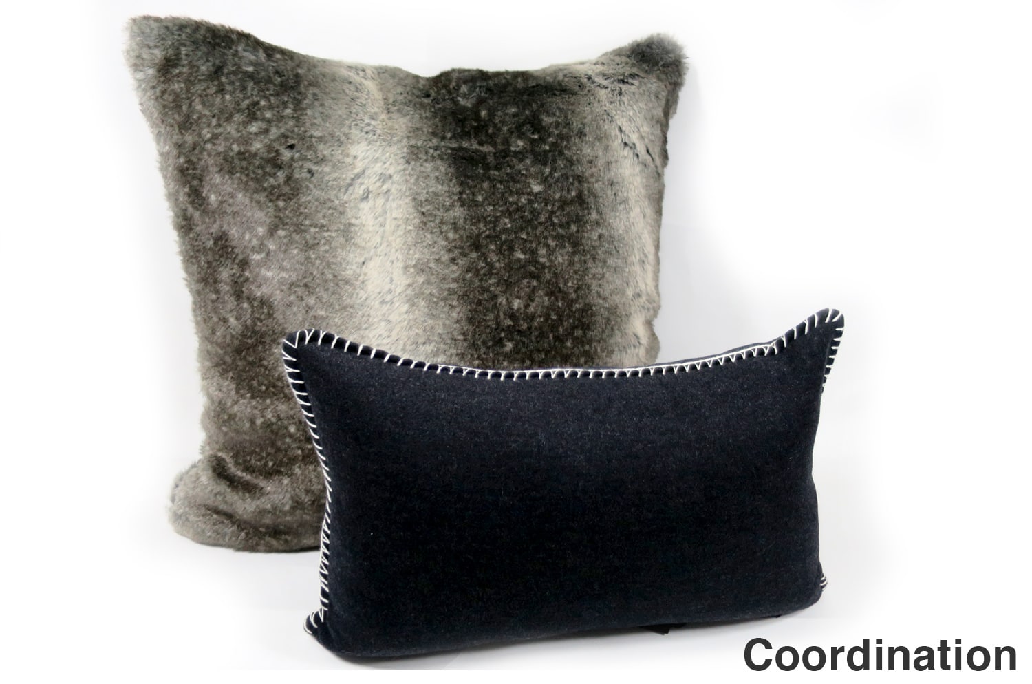 The Like Chinchilla チンチラ風エコファービッグクッション グレー 60×60cm 中材付 - HOUSE OF JAPAN Shop