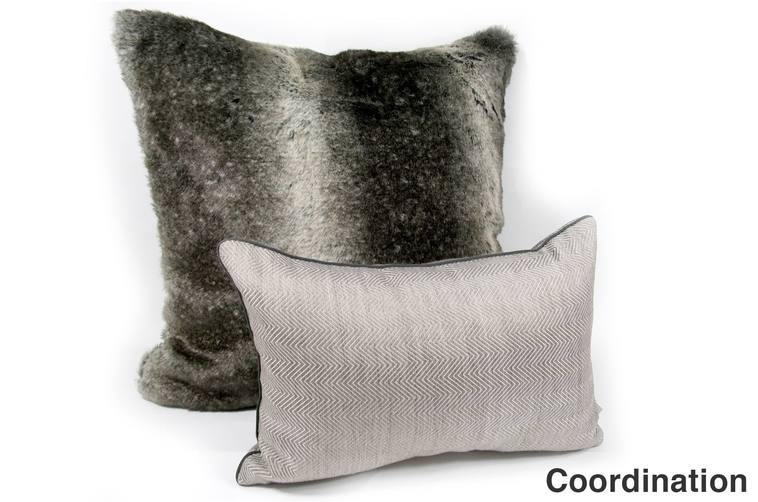The Like Chinchilla チンチラ風エコファービッグクッション グレー 60×60cm 中材付 - HOUSE OF JAPAN Shop