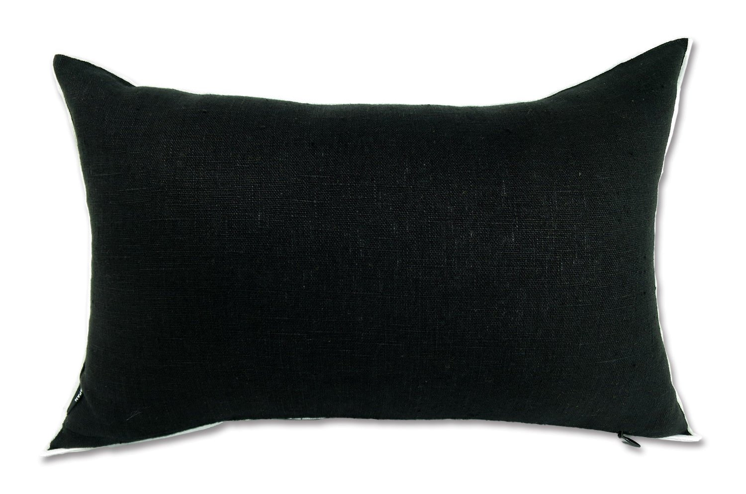 The LIN LAVE フレンチウォッシュドリネン クッション (ブラック) 45×30cm 中材付 - HOUSE OF JAPAN Shop