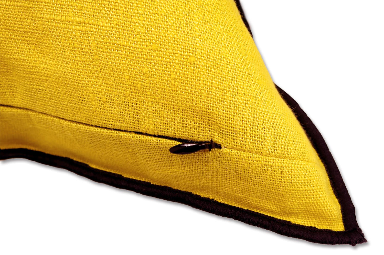 The LIN LAVE フレンチウォッシュドリネン クッションカバー (イエロー) 45×45cm - HOUSE OF JAPAN Shop