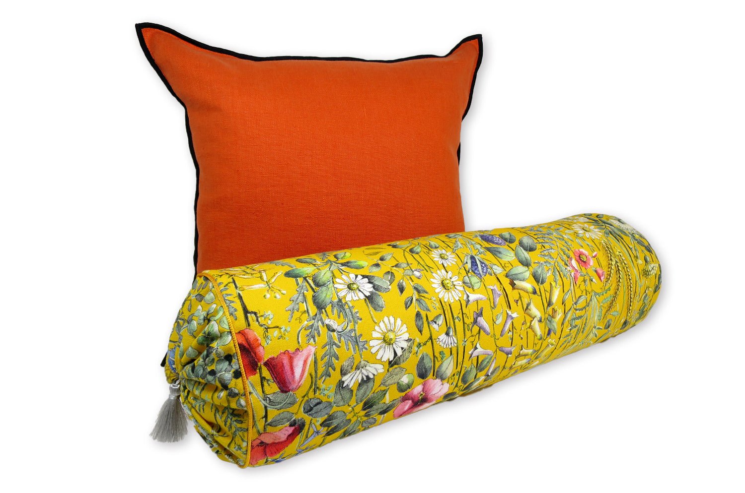 The LIN LAVE フレンチウォッシュドリネン クッションカバー (Mandarin) 45×45cm - HOUSE OF JAPAN Shop