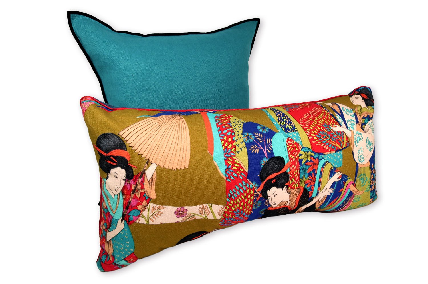 The LIN LAVE フレンチウォッシュドリネン クッションカバー (Ocean) 45×45cm - HOUSE OF JAPAN Shop