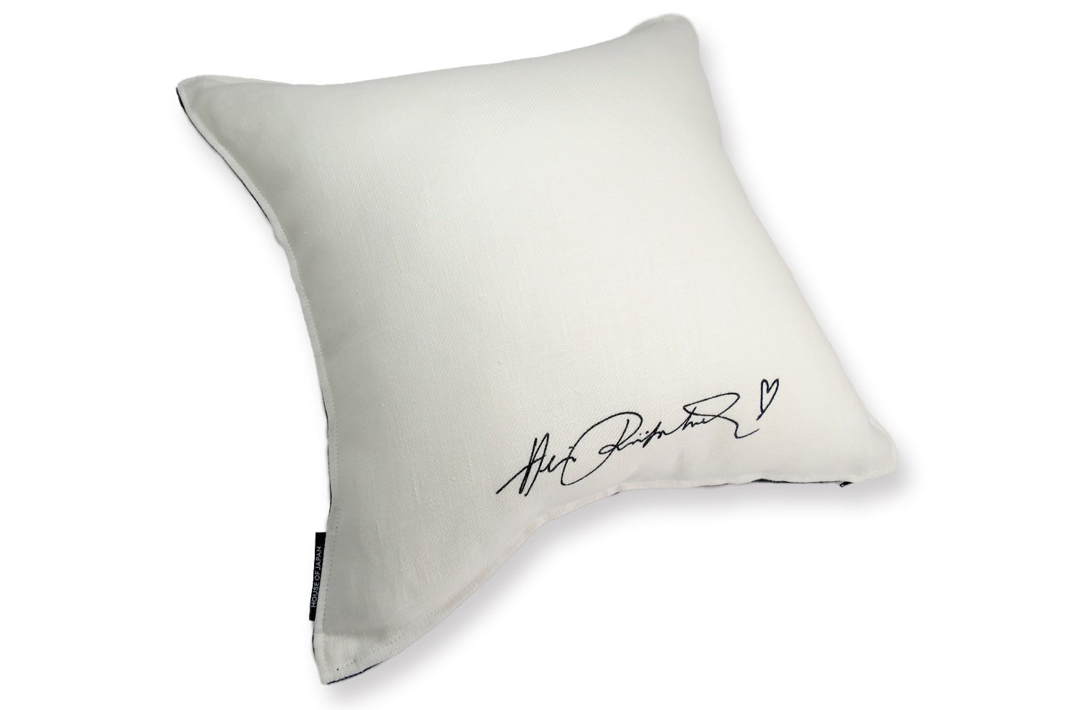 The Lintunen - リントゥネン ヘイニ・リータフフタデザイン リネンクッションカバー ホワイト 45×45cm - HOUSE OF JAPAN Shop